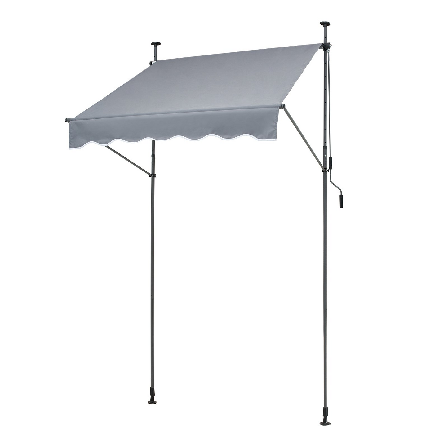 VEVOR 59x47" Patio Awning Retractable Awning Sunshade Shelter with Crank Handle