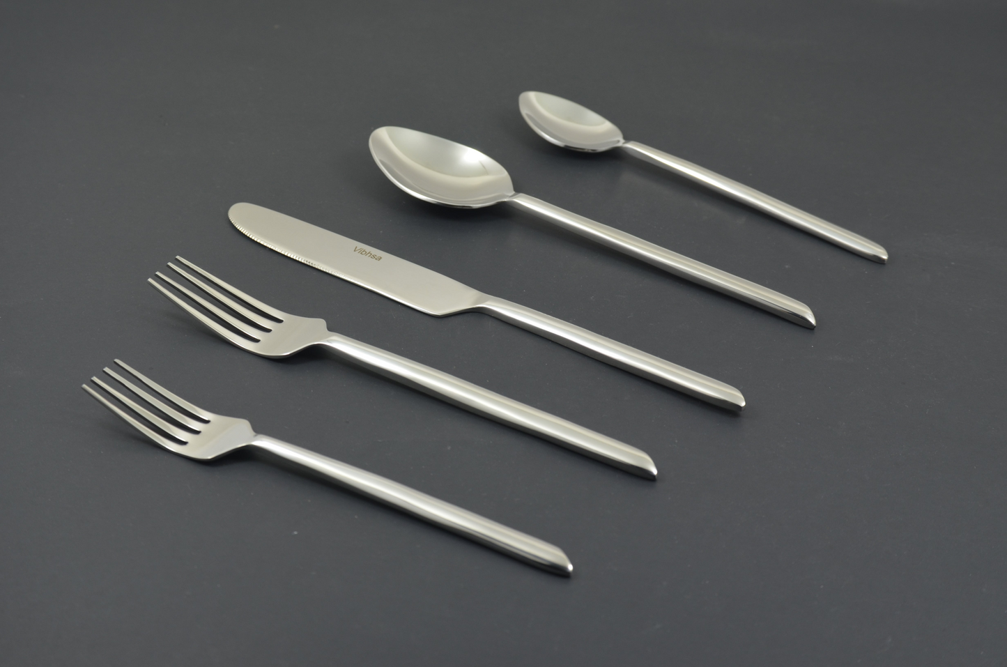 Flatware set of 20 Pieces Silver Design Unique Handle Stainless Steel