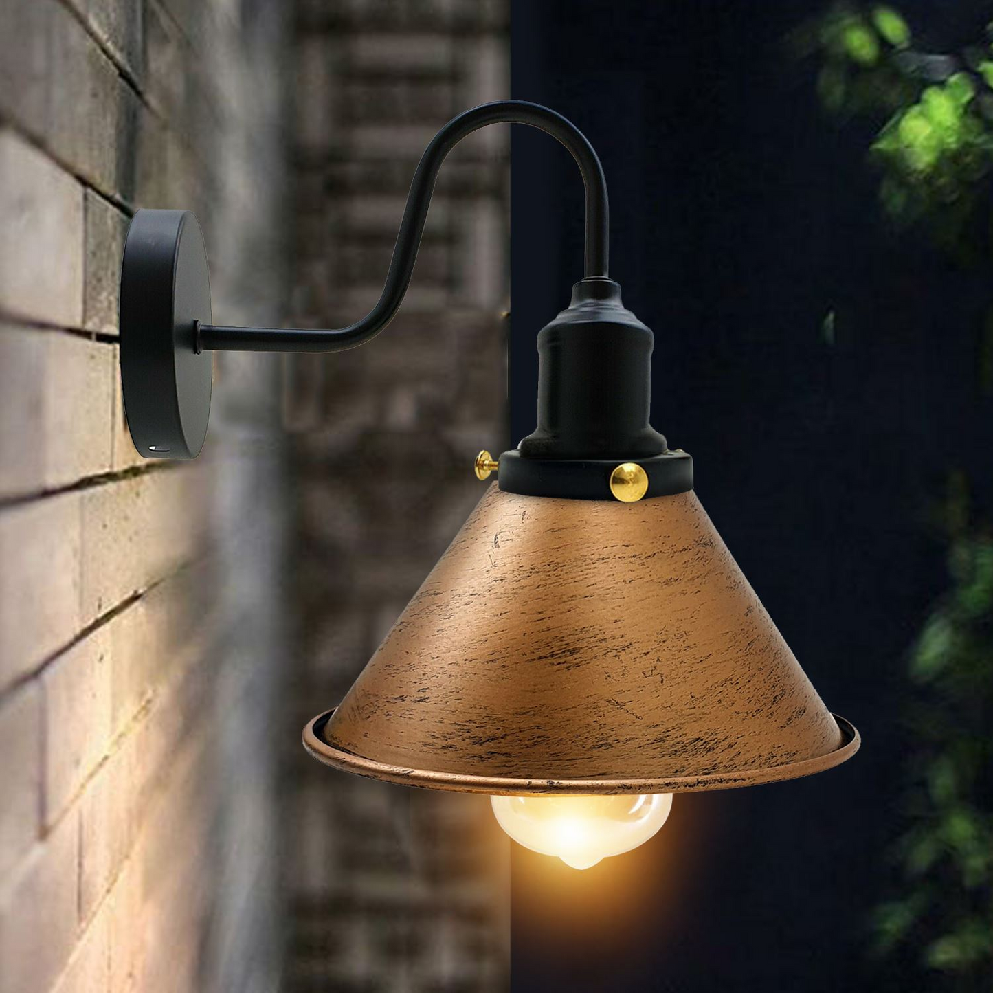 Industrial Metal Wall Light Fitting Vintage Cone shape Wall Sconce~3388
