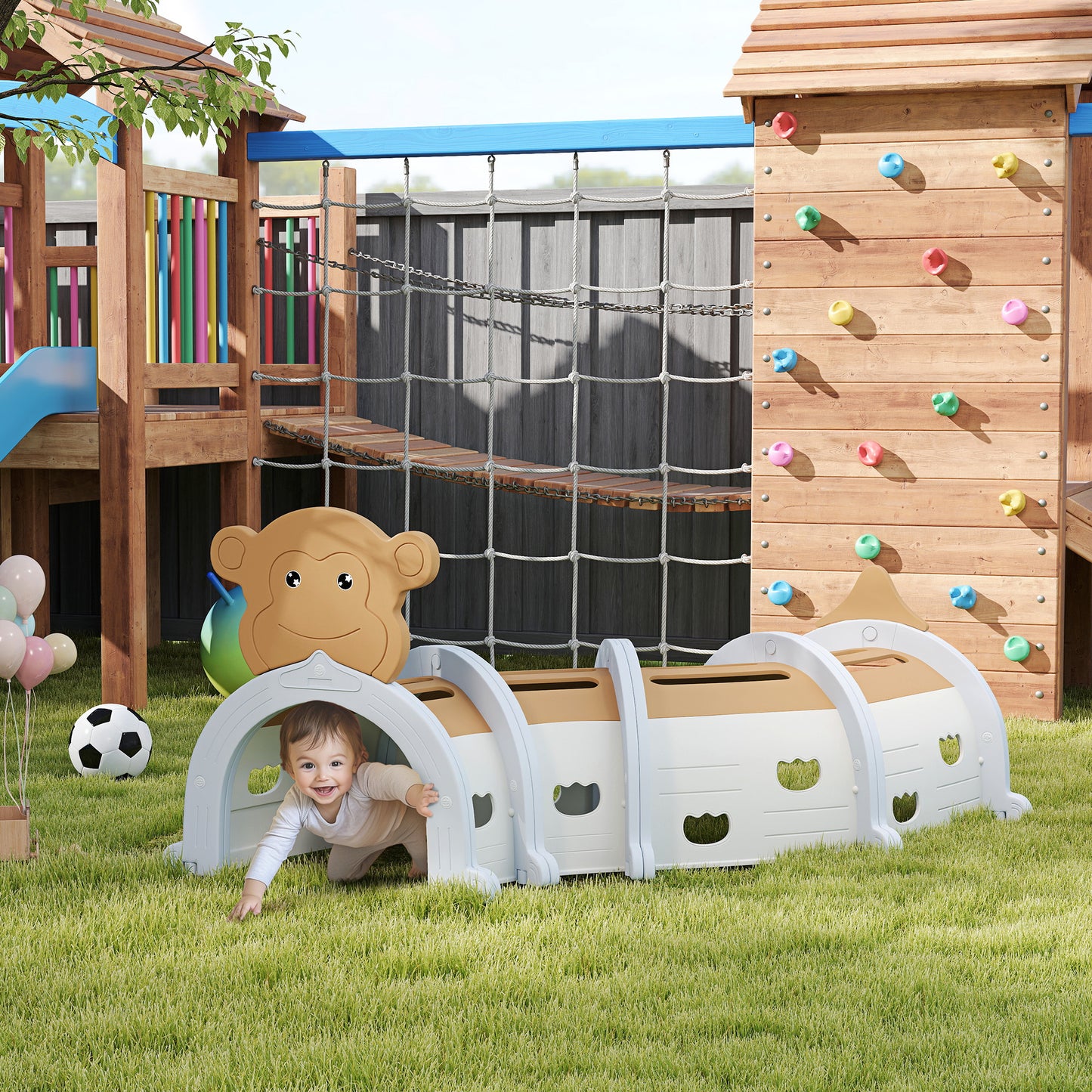 Crocodile Design Kids Play Tunnel for Kids to Crawl Through