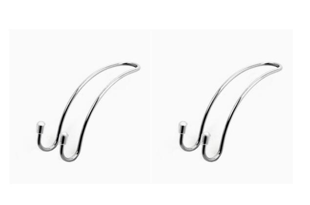 Stainless steel double head multi-function hook seat back hook security net balcony hanging pot wall hanging flower pot hook