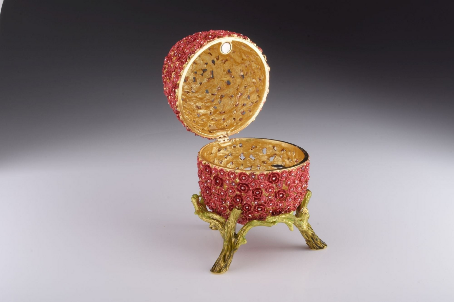 Red Flowers Faberge Egg