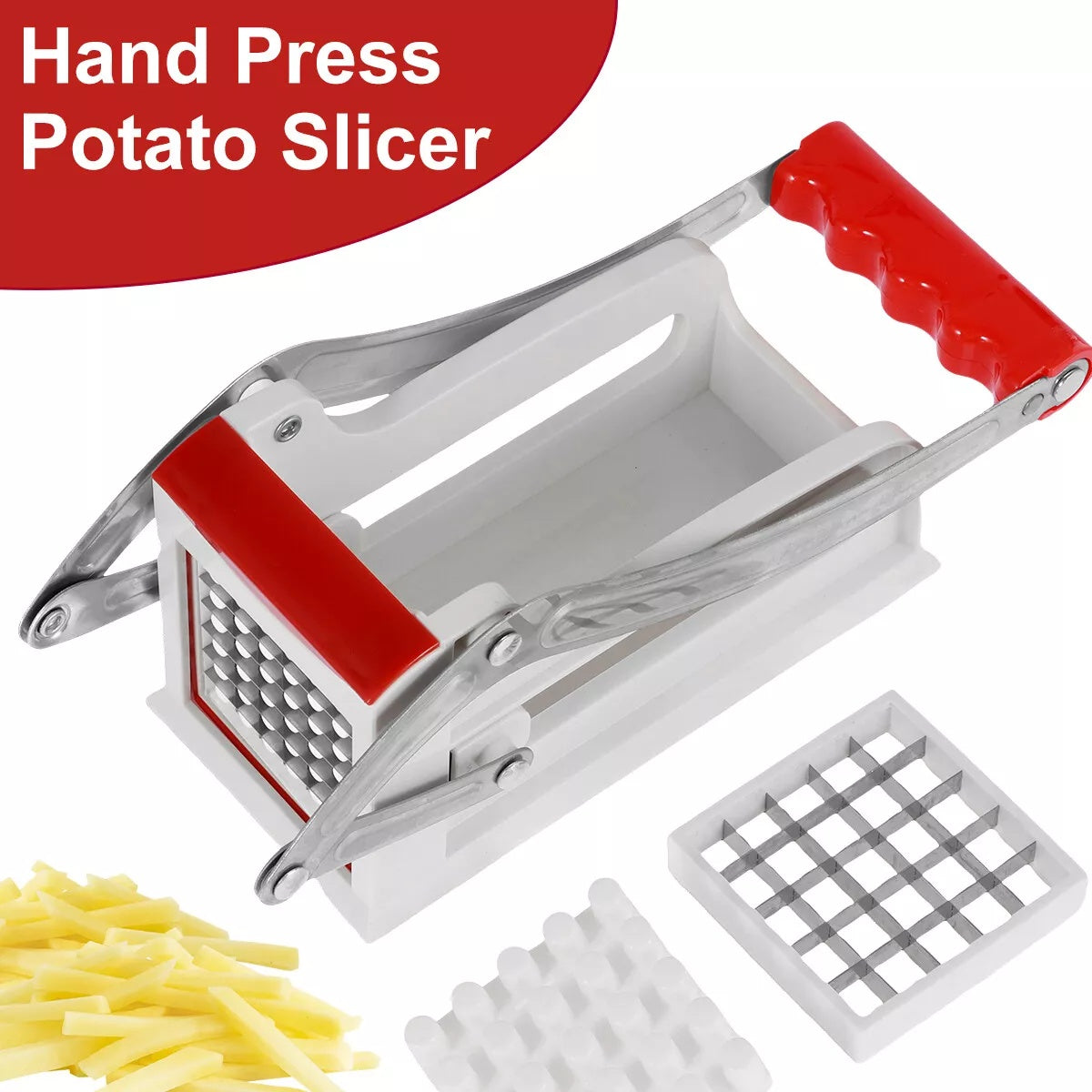Potato Chipper Slicer French Fries Maker Vegetables Carrots Chip Chopper Cutter