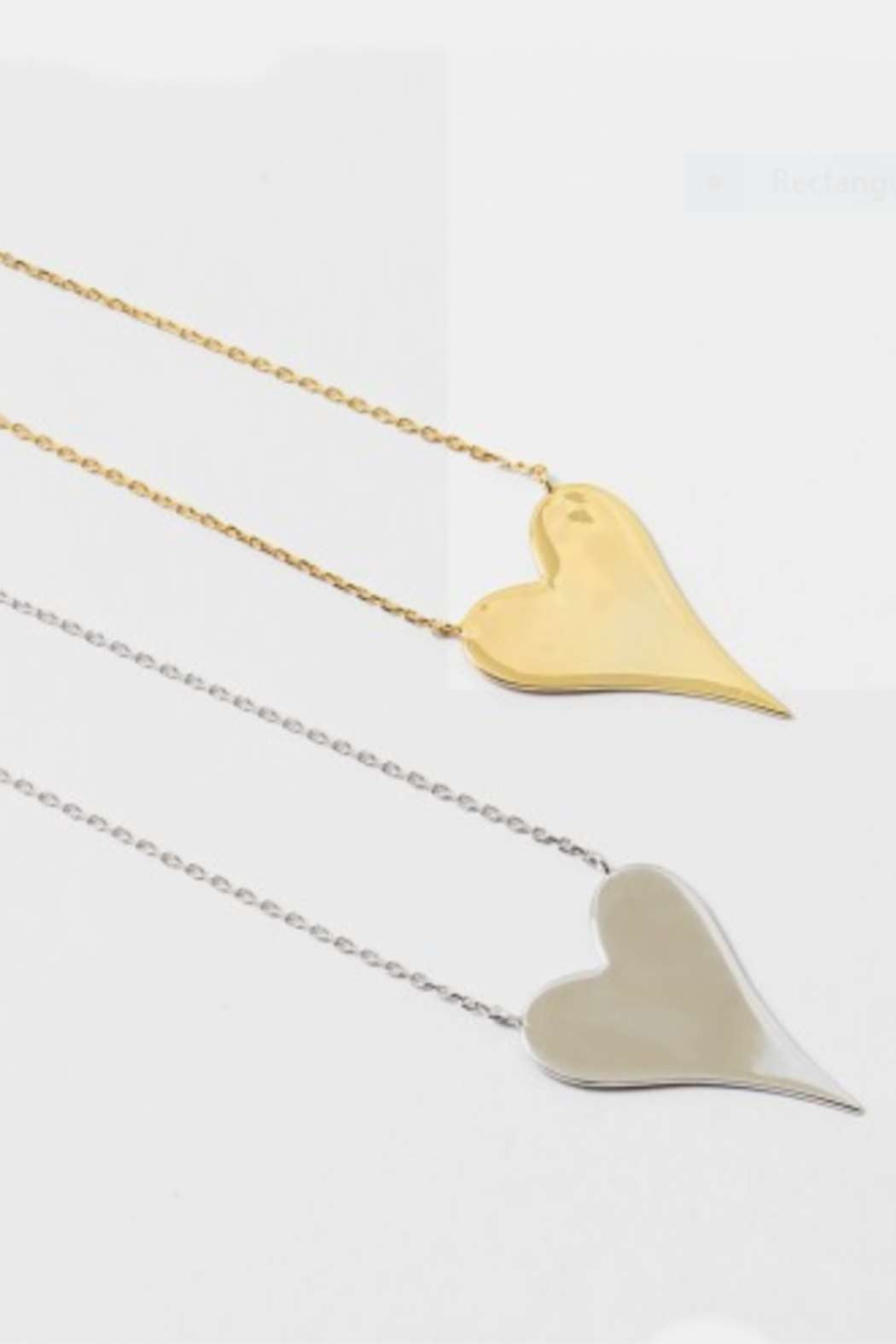 Large Sterling Silver Heart Necklace