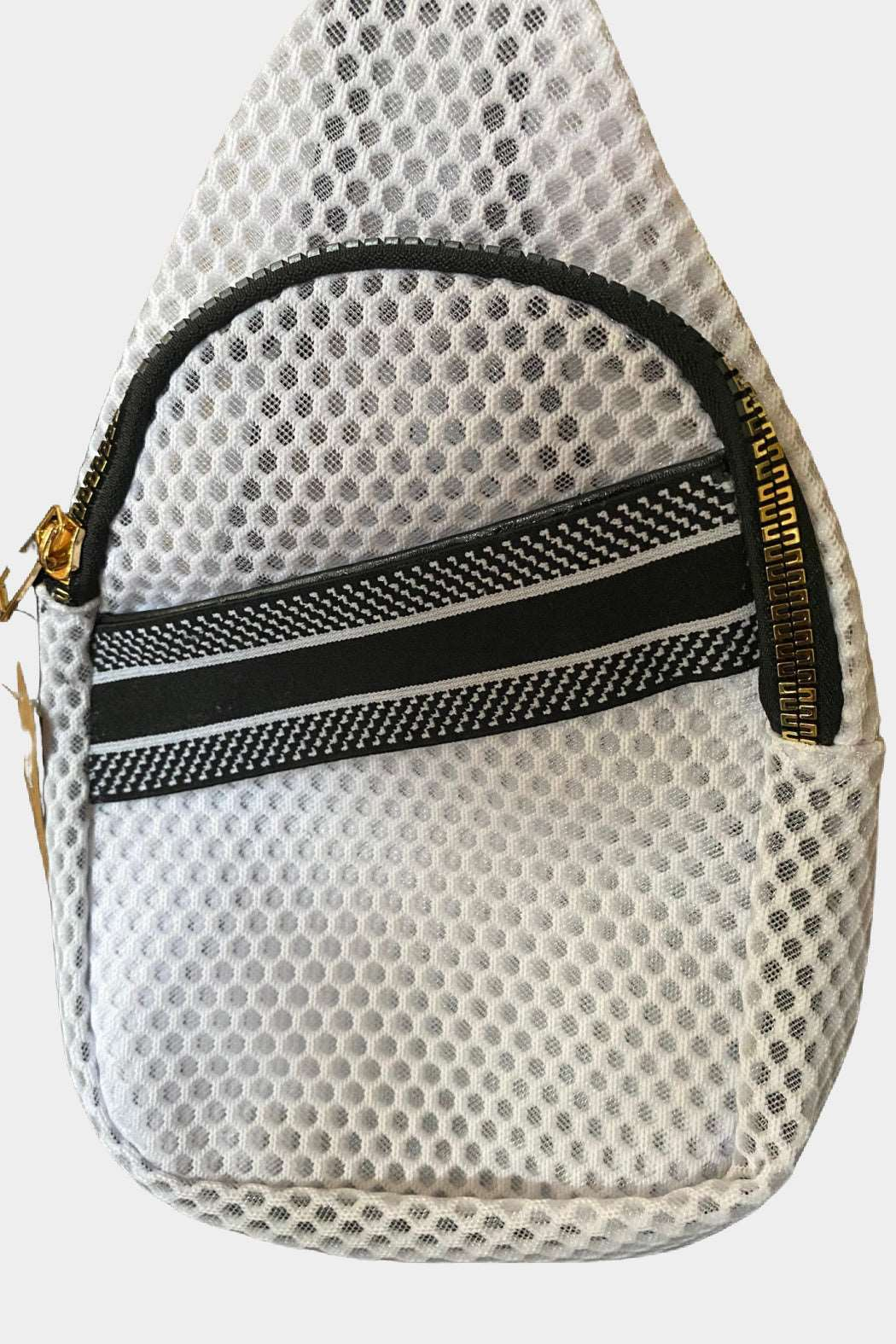 Trimmed Mesh Sling Bag
