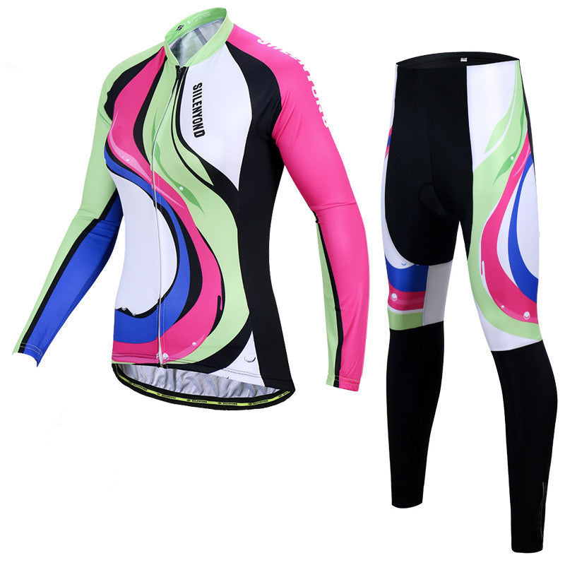 Pre-determined Winter Warm Cycling Jersey Suit Women