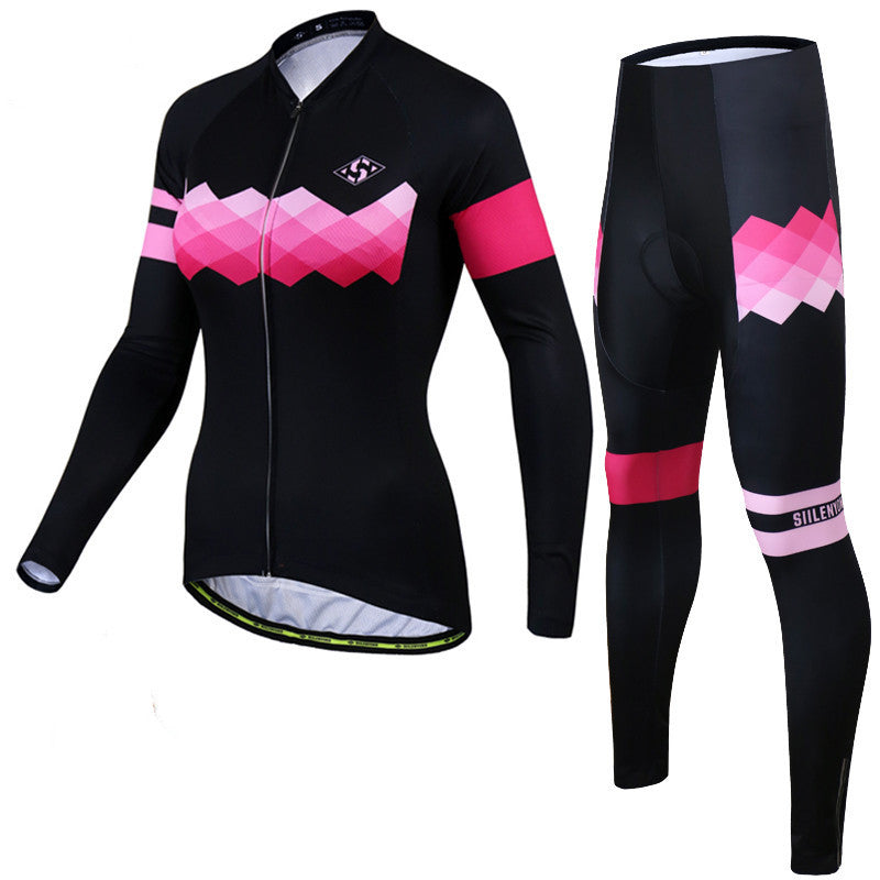 Pre-determined Winter Warm Cycling Jersey Suit Women