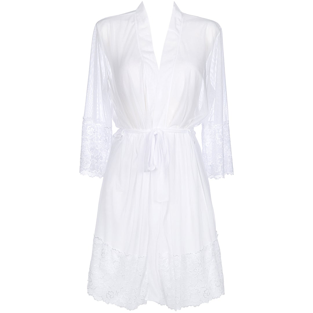 Sheer Robe Axami Naughty in Nude White
