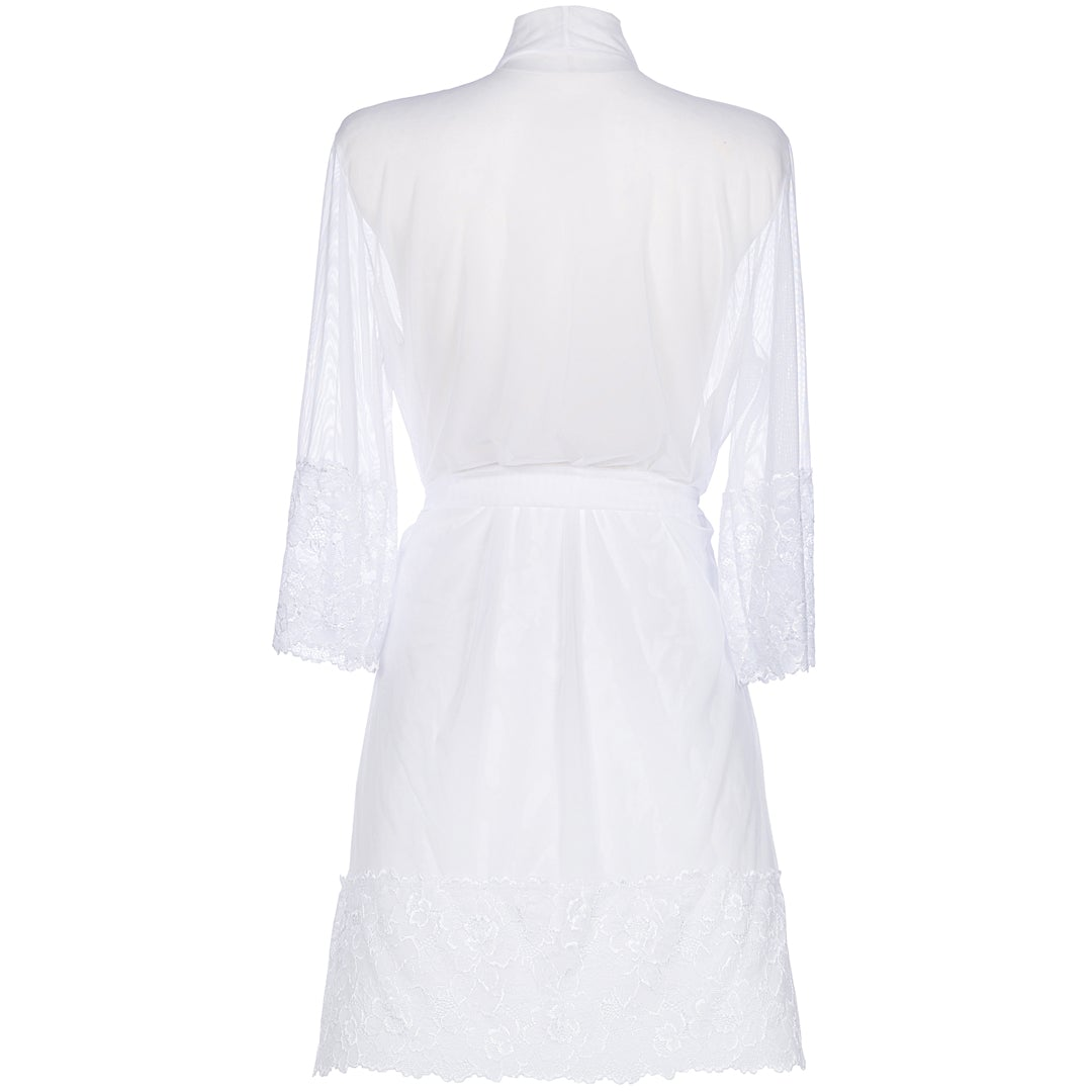 Sheer Robe Axami Naughty in Nude White
