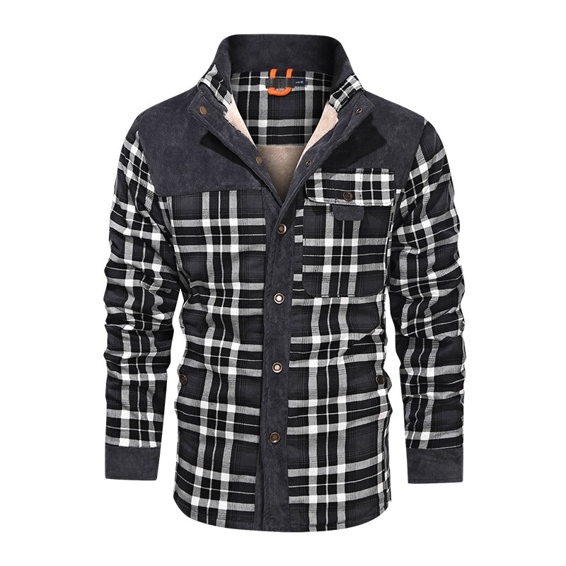 Men Warm Jacket Fleece Thick Army Coat Slim Fit Autumn Winter Jacket