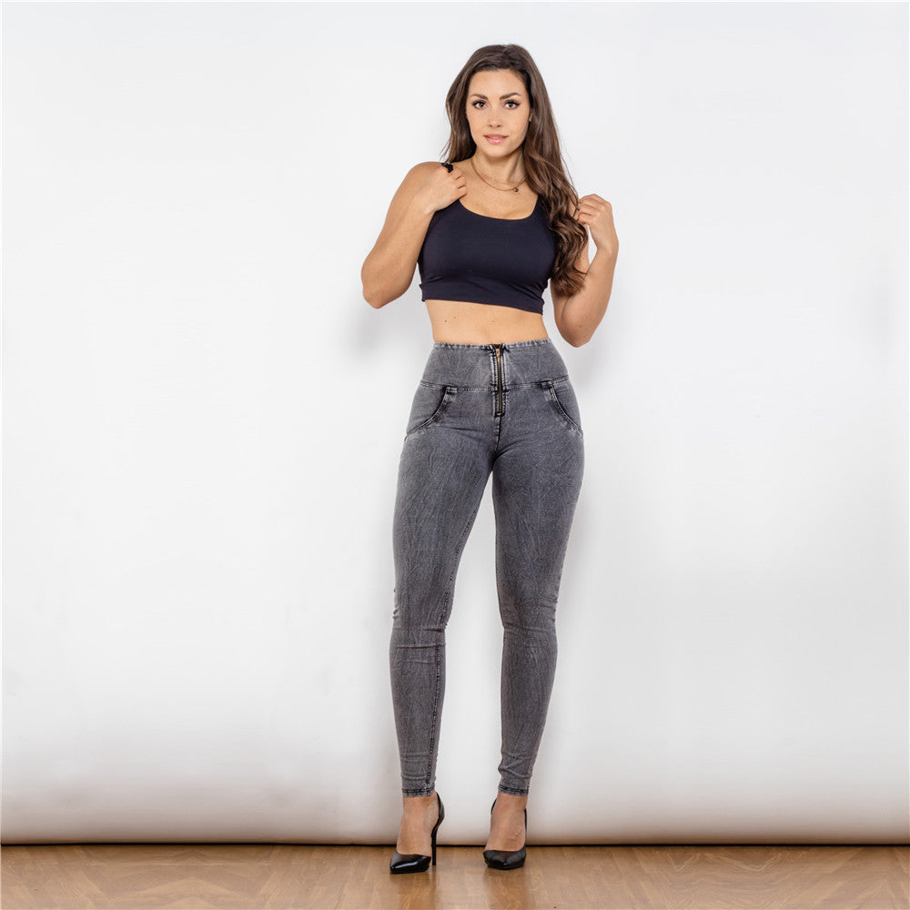 shascullfites melody high waist gray jeggings push up shaping jeans butt lifting effect anti cellulite leggings
