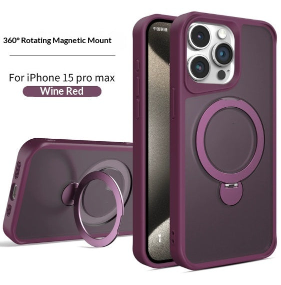 Magnetic Rotating Stand Phone Case Pivot Swivel Protective Cover
