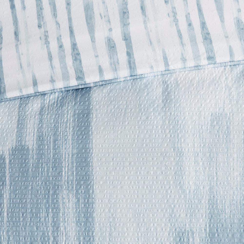 4 Piece Oversized Reversible Seersucker Comforter Set