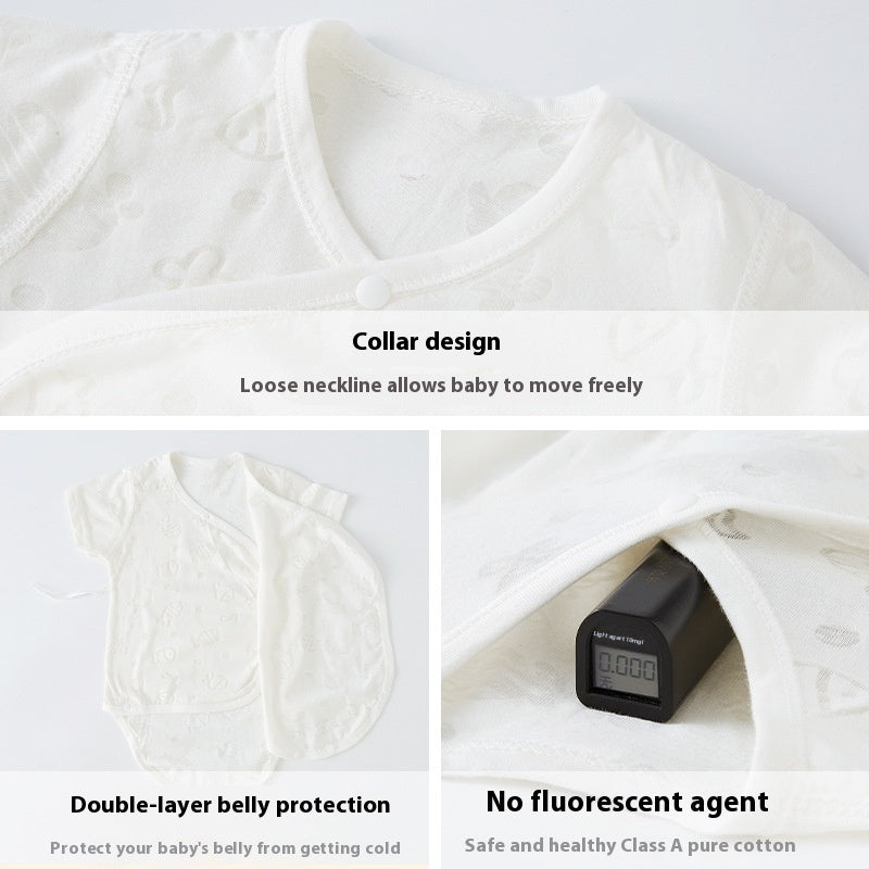 Onesie Short Sleeve Baby Summer Thin Triangle Rompers