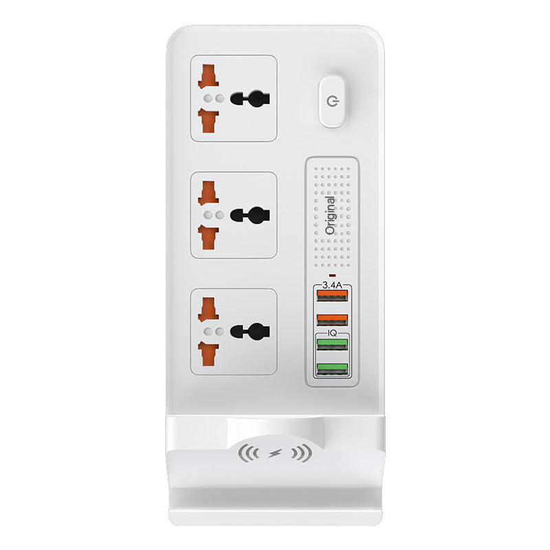 Home Universal Hole Row Plug Support Wireless Charging