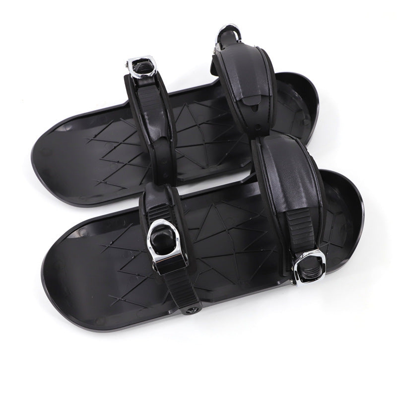 Winter Outdoor Single Sled Children Adult Free Size Mini Snowboard Shoes