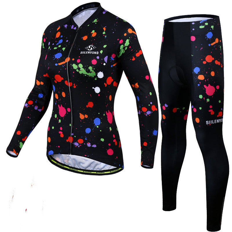 Pre-determined Winter Warm Cycling Jersey Suit Women