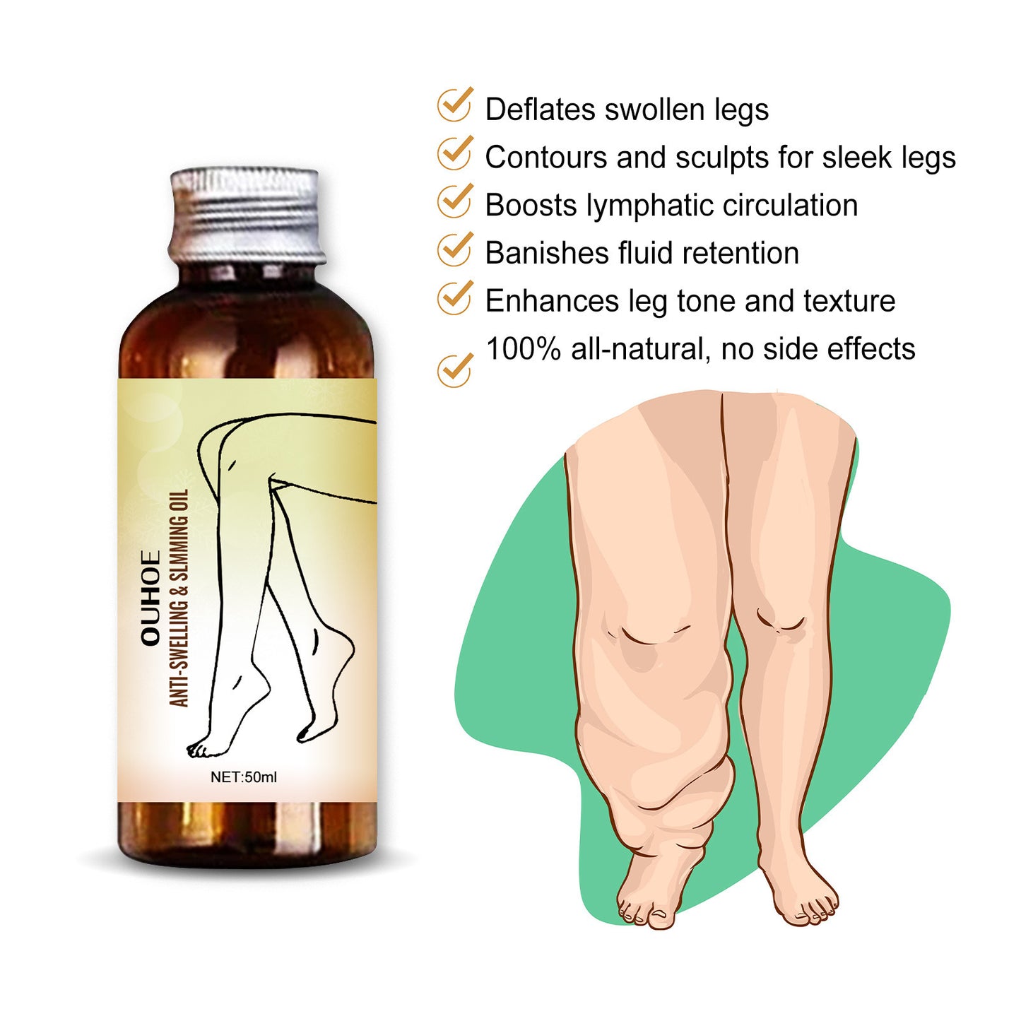 Moisturizing Body Skin Daily Care Leg Massage Essential Oil