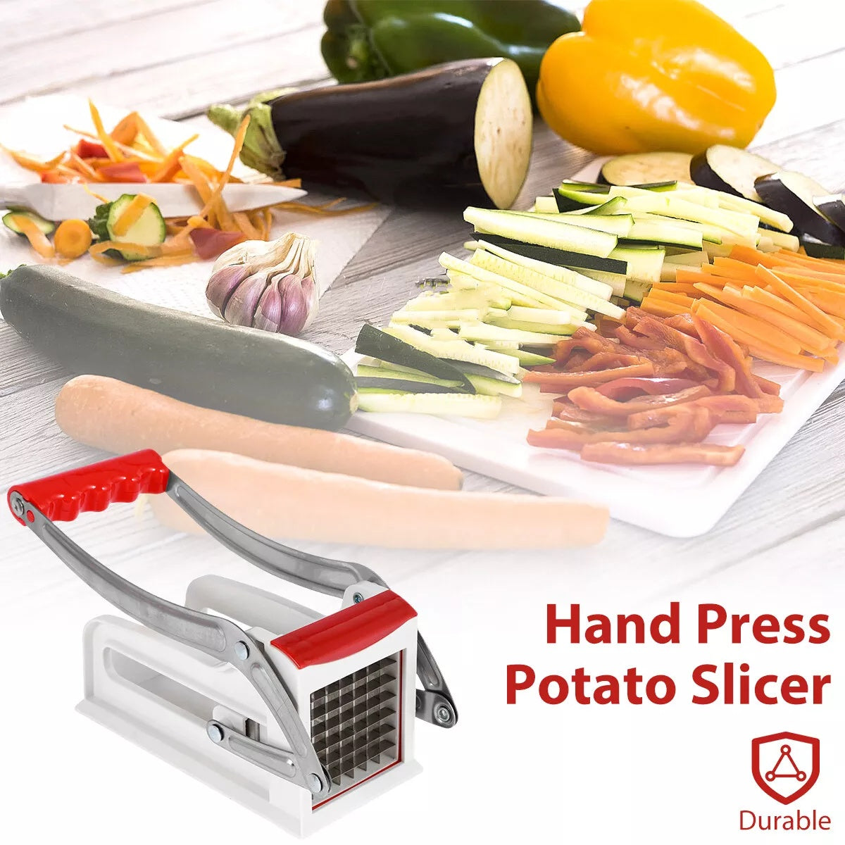Potato Chipper Slicer French Fries Maker Vegetables Carrots Chip Chopper Cutter