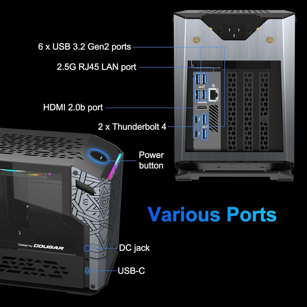 Mini FUN11 Mini PC Gaming, 11Th Intel Core I9-11900Kb Mini Tower Computer, 32GB DDR4 RAM/1TB Pcie Gen4 SSD Mini Desktop Computers