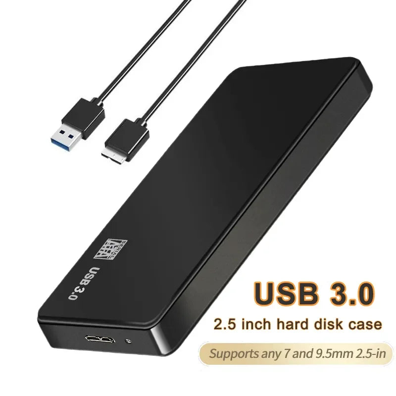USB 3.0 to 2.5 Inch Hard Drive Case SATA HDD SSD Enclosure 5Gbps External Hard Drive Disk Box for PC Laptop Smartphone PC Laptop