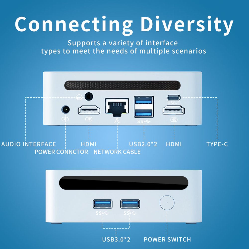 Mini PC,AMD Ryzen 5 5500U Mini Gaming PC RAM 16G DDR4/512GB SSD Mini Pc Windows 11 Pro, Supports Win10, 4K@60Hz+ 8K@30Hz Triple Display, Ryzen 5 Processor,Ssd Cooler,Wifi 6 for Home /Office Us