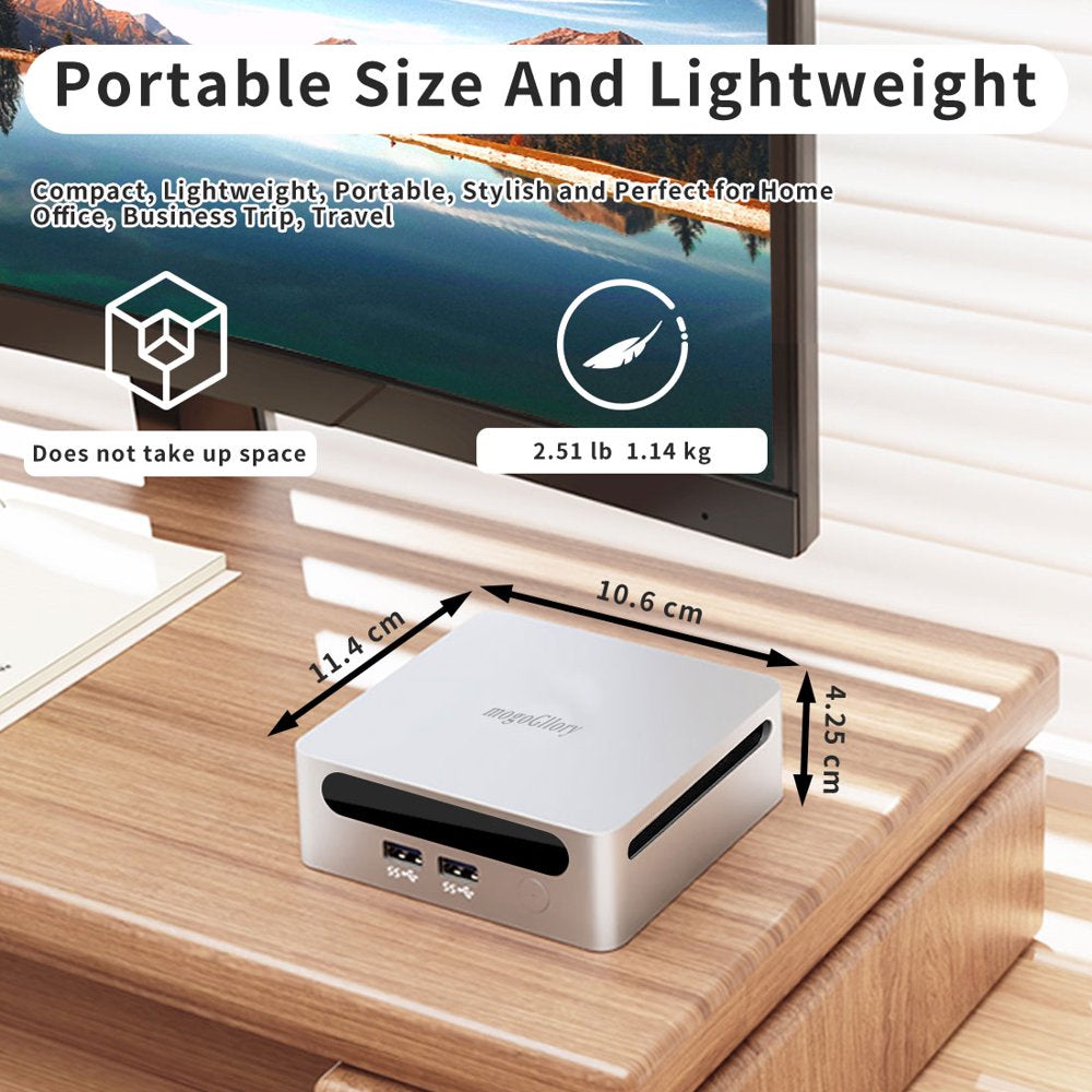 Mini PC,AMD Ryzen 5 5500U Mini Gaming PC RAM 16G DDR4/512GB SSD Mini Pc Windows 11 Pro, Supports Win10, 4K@60Hz+ 8K@30Hz Triple Display, Ryzen 5 Processor,Ssd Cooler,Wifi 6 for Home /Office Us