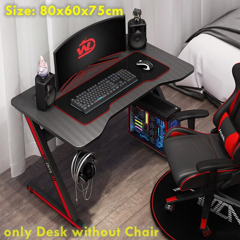 80X60X75Cm Z Gaming Desk Black Computertable Household Simple Desktop Office Desk Hotsale Game Table Optional a 80X50X75Cm Desk