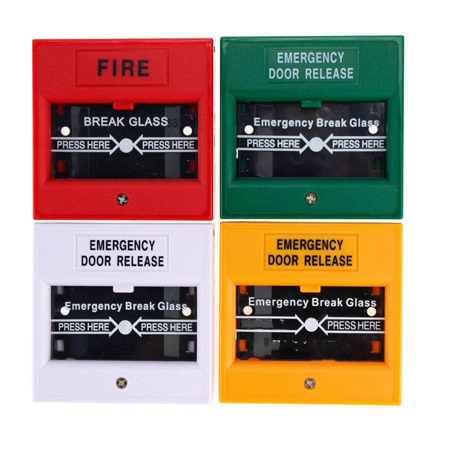 Wired Security Switch Break Glass For Fire Alarm Emergency Exit Release Button