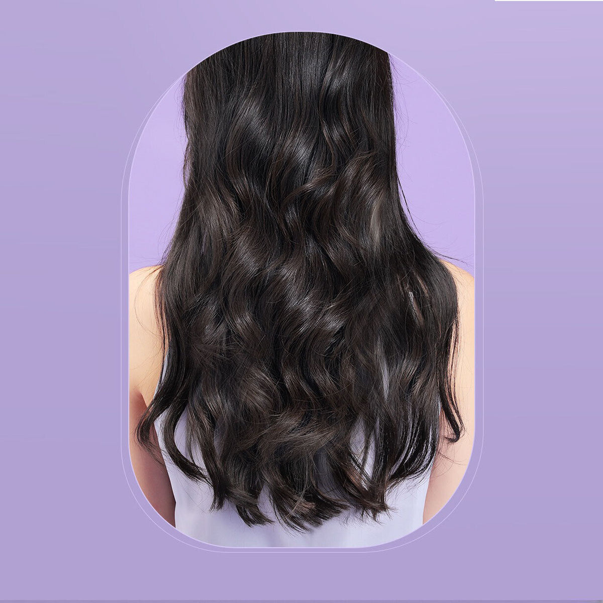 a woman's back with long hair