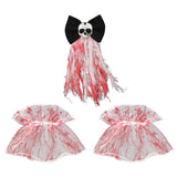 Gothic Bridal Hairpiece and Lace Bracelet Set