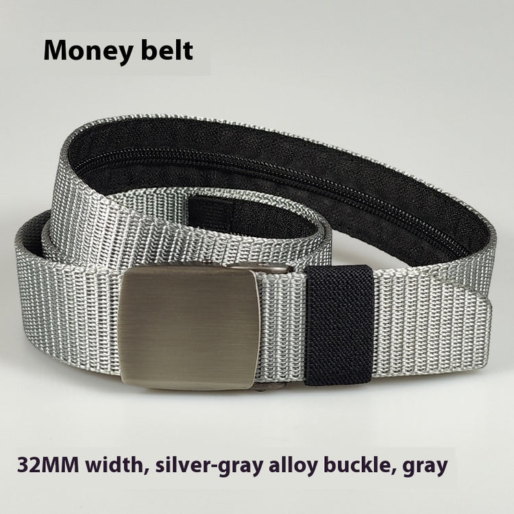 a belt with a silver buckle
