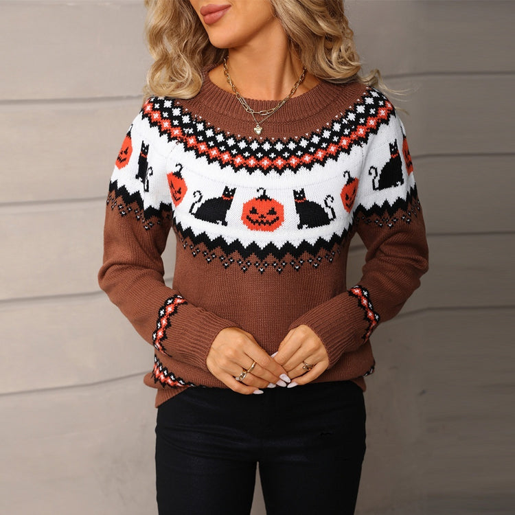 a woman wearing a sweater