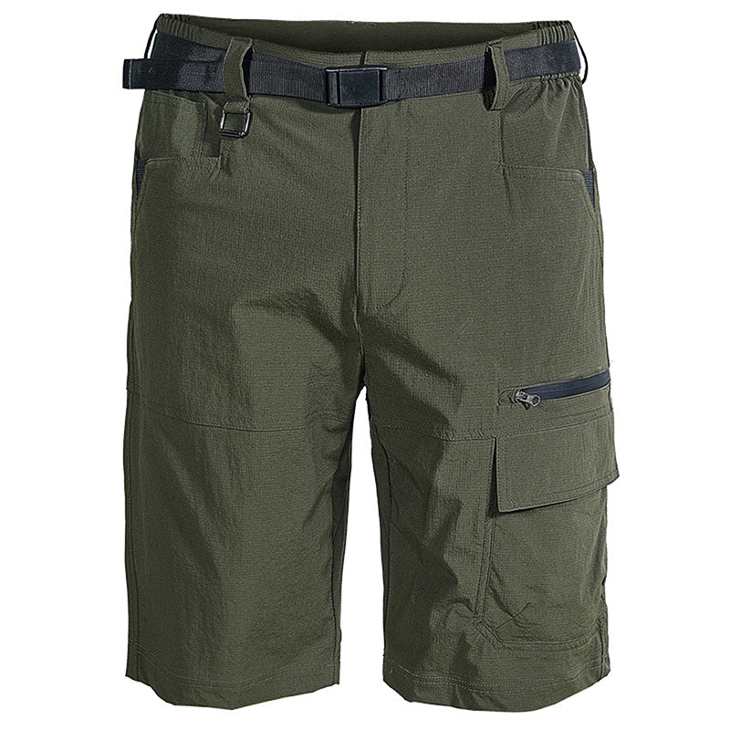 a pair of green shorts with a belt