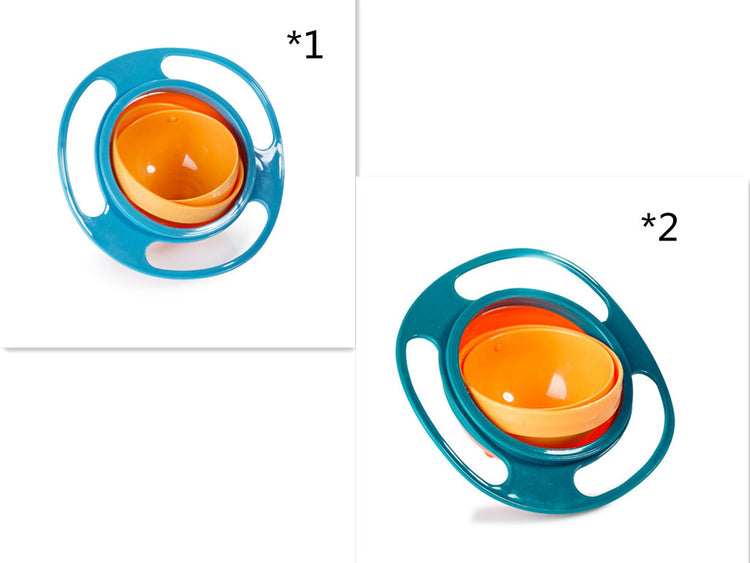 a baby pacifier with blue and orange cups