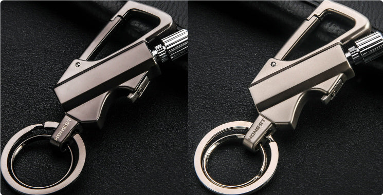 Creative Metal Keychain Lighter Wild Fire Ten Thousand Times Use Kerosene Lighters Gifts For Men
