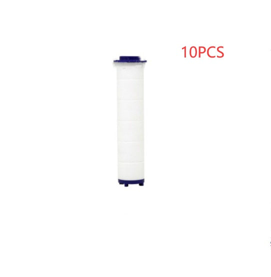 a white and blue cylinder