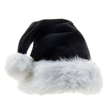 Black or Red Plush Christmas Party Hat