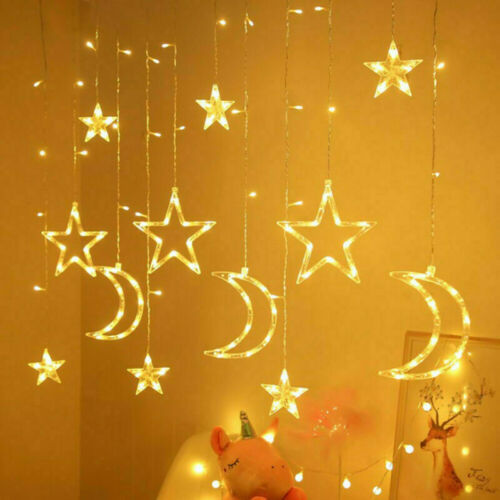 a string of lights from a wall