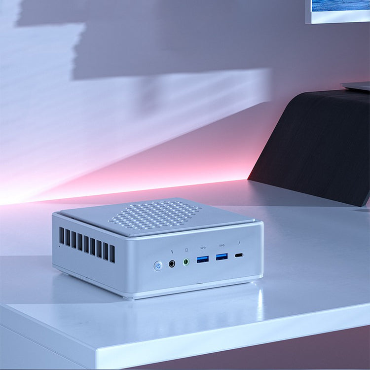 a white rectangular device on a white surface