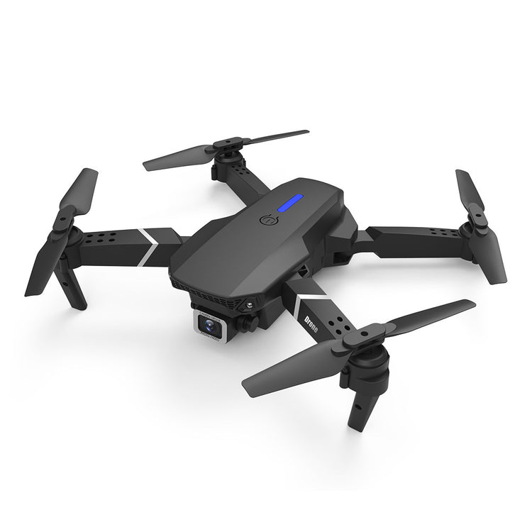 a black drone with a camera