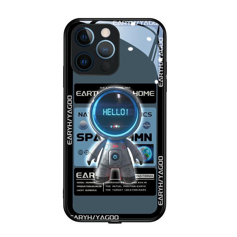 a cell phone with a screen and a picture of a robot