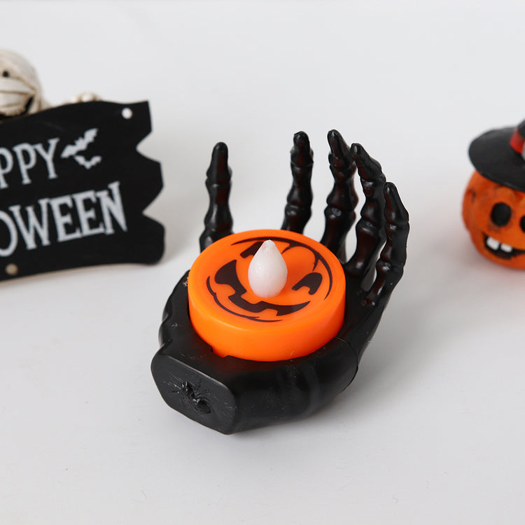 a group of halloween candles