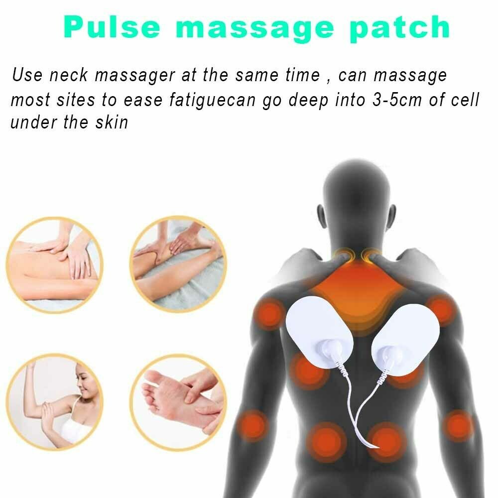 a person with a pulse massage patch