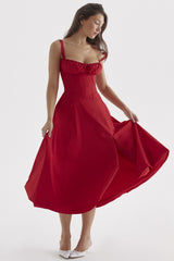 Women's Floral Lace-Up Corset Dress