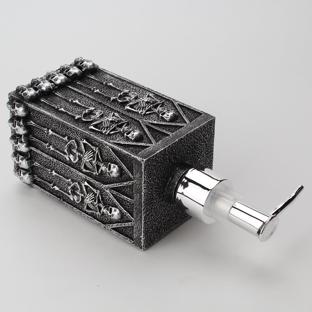 a silver container with a metal container with a metal handle