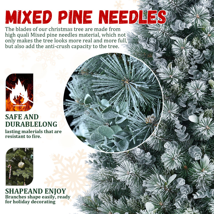 a close up of a pine needle