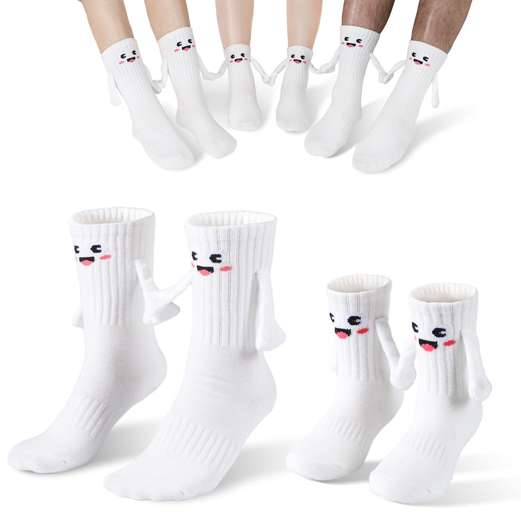a group of socks with faces