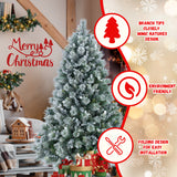 4-Foot Snow-Flocked Artificial Christmas Tree with Pine Cones and Red Berries