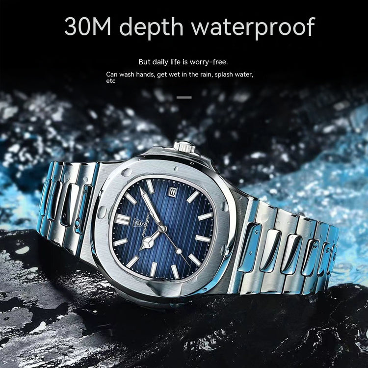 a watch on a rock